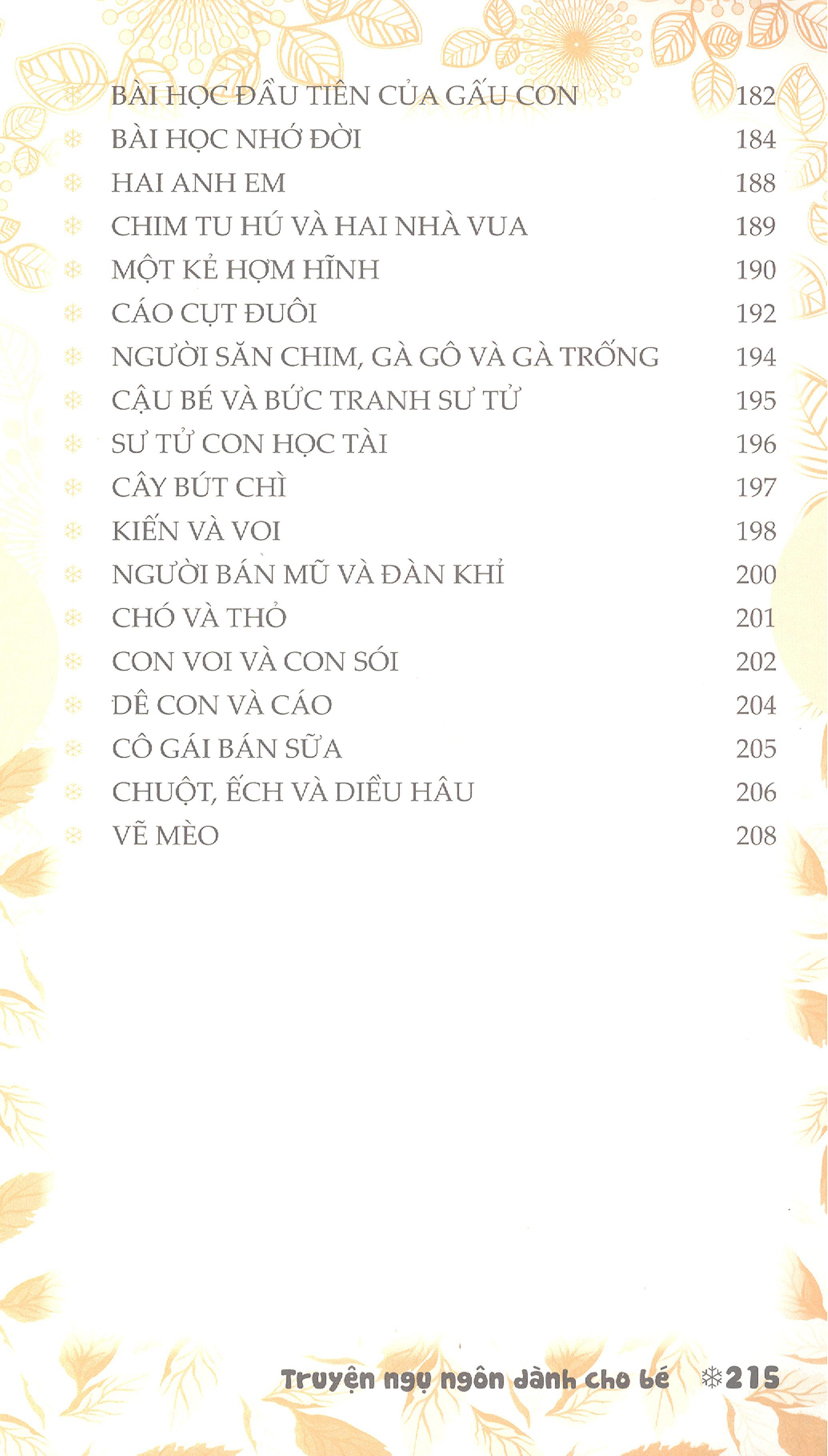 Truyện  Ngụ Ngôn Dành Cho Bé (2 Màu)