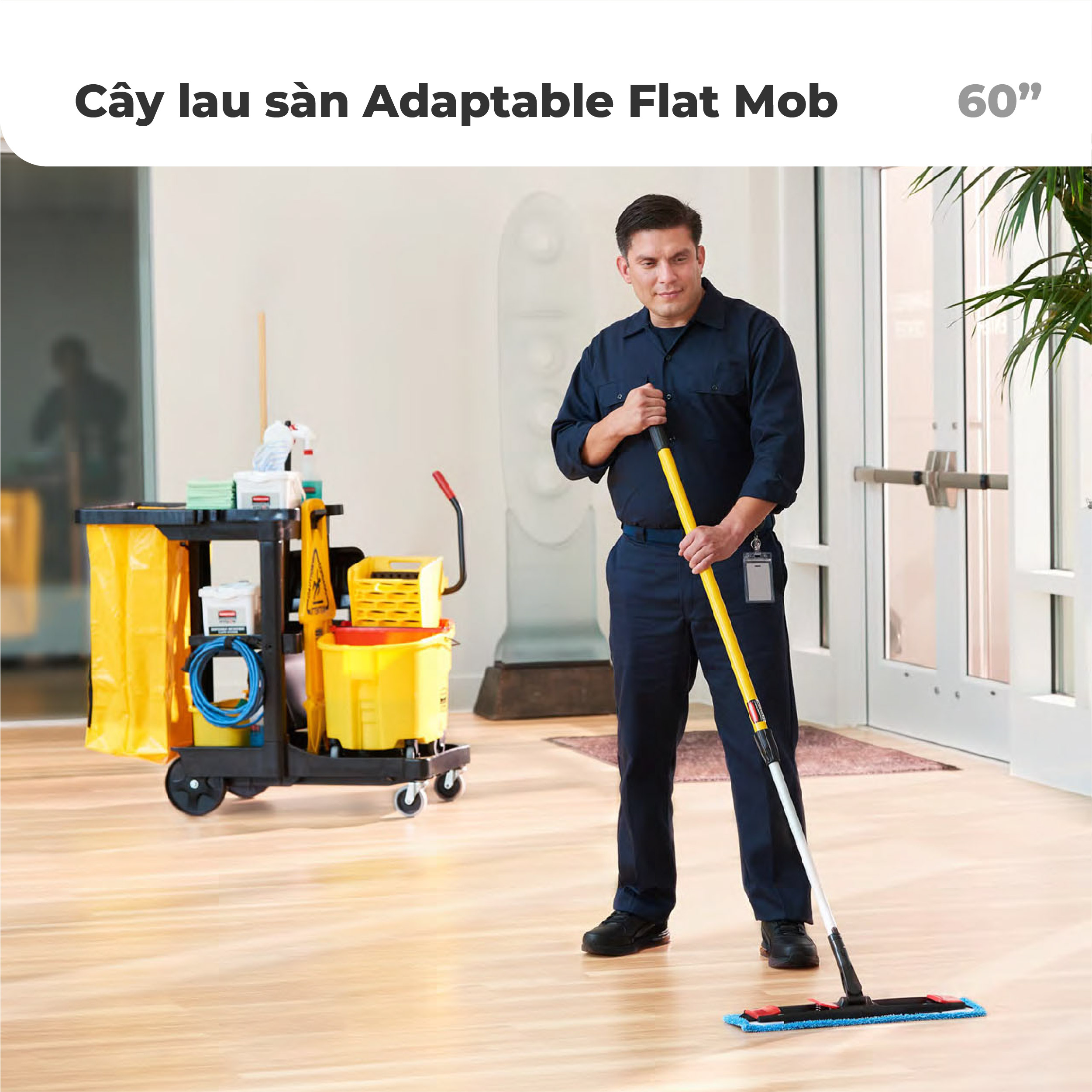 Bộ cây lau sàn thông minh Adaptable Flat Mob Rubbermaid - SKU: 2132426 | SAOVIETCO