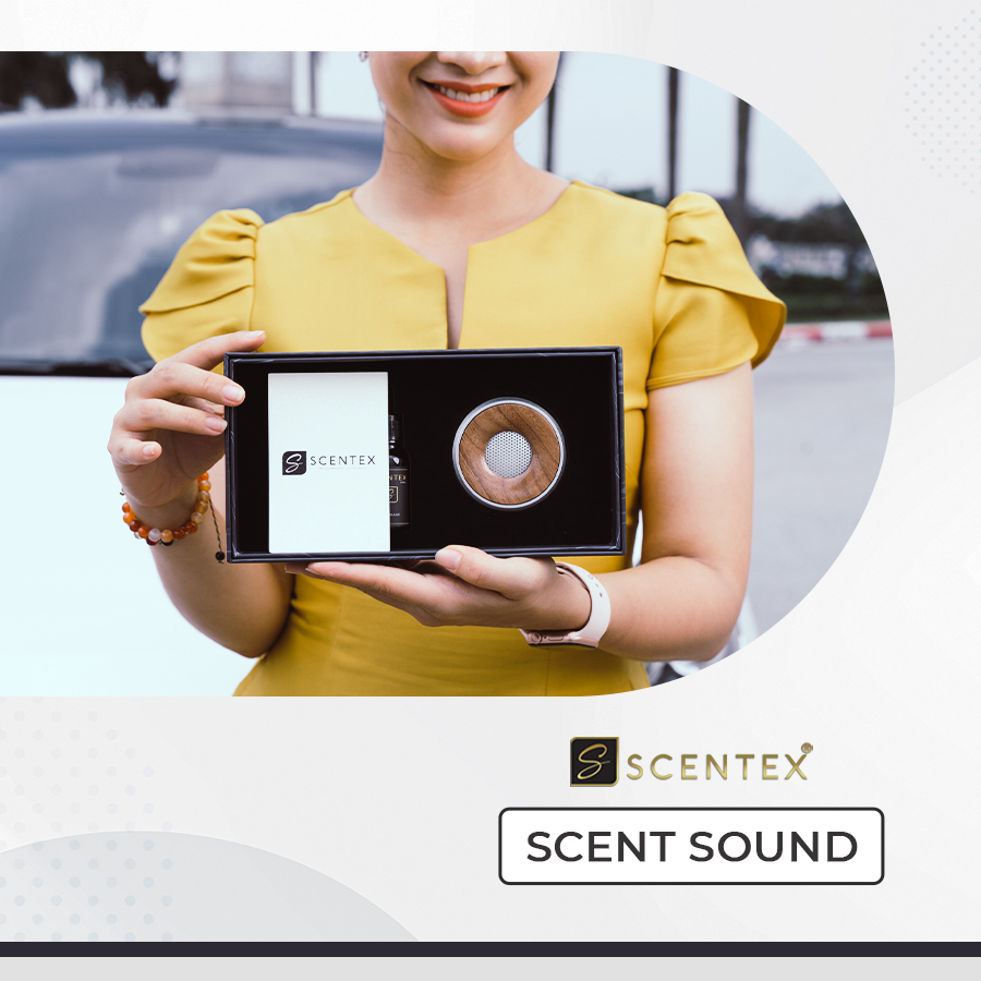 Nước hoa xe hơi cao cấp Scentex SCENT SOUND 100% Organic, được làm từ hợp kim kim ALUMINUM cắt CNC công nghệ cao kết hợp với bên trong là Gỗ Hoàng Đàn có mùi thơm nức tự nhiên, bên trong ruột bông có thể thấm hút tinh dầu khuếch tán mùi hương, khử mùi, di