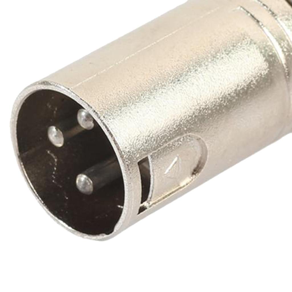 3-Pin XLR Plug Adapter Connector for Microphone Speaker