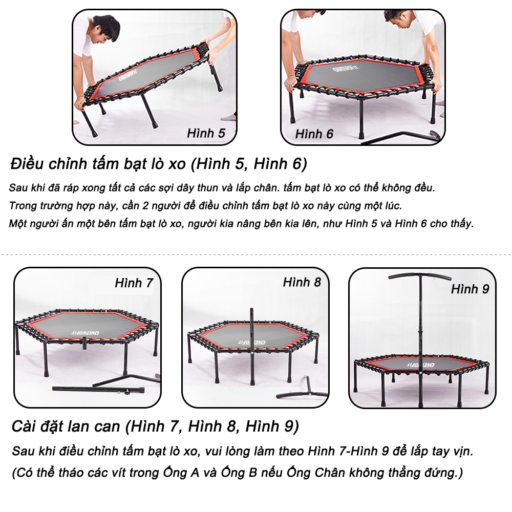 OneTwoFit dành cho mọi lứa tuổi thể dục Sàn nhún Trampoline OT088