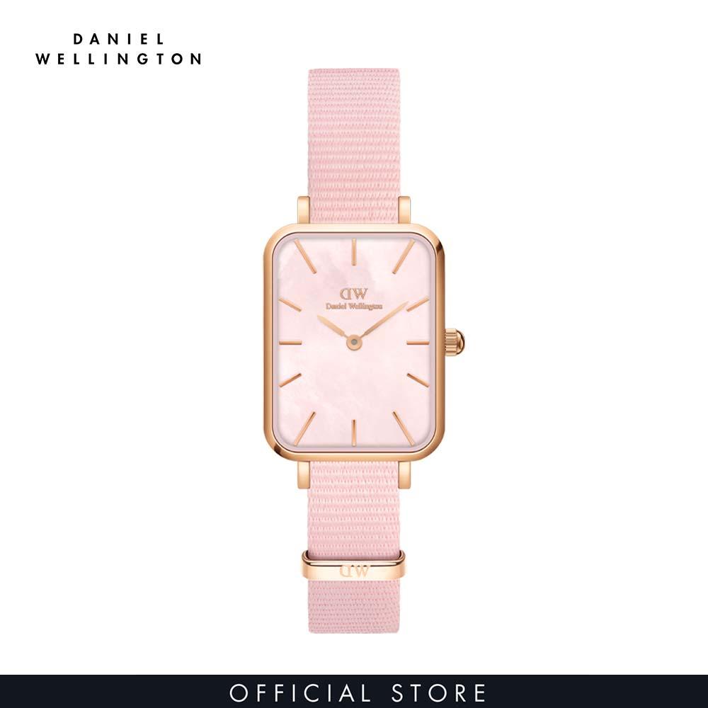 Đồng hồ Nữ Daniel Wellington dây Vải tổng hợp - Quadro Coral 20x26 mm DW00100509