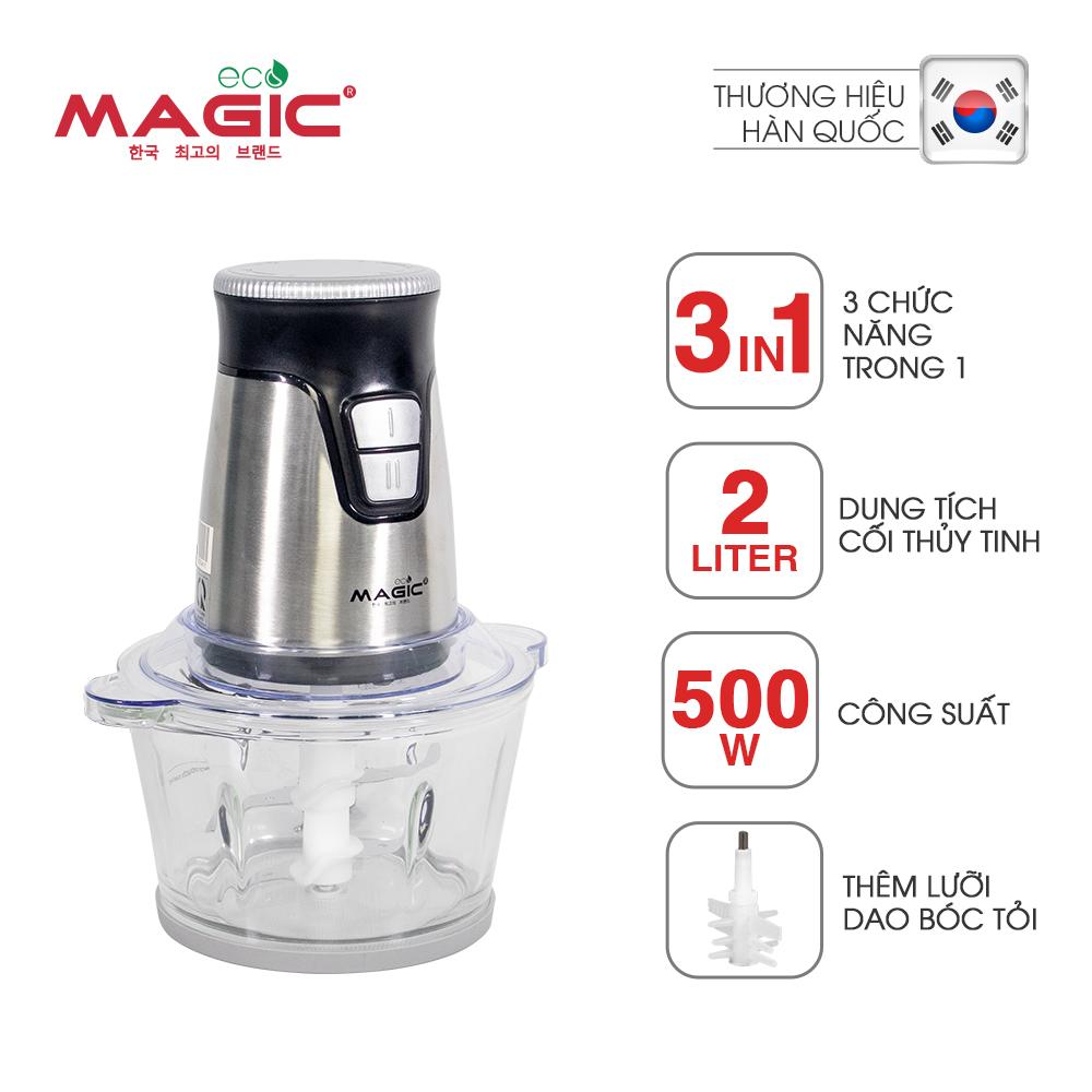 Máy xay thực phẩm đa năng 3in1 Magic Eco AC-17 2L - Hàng chính hãng