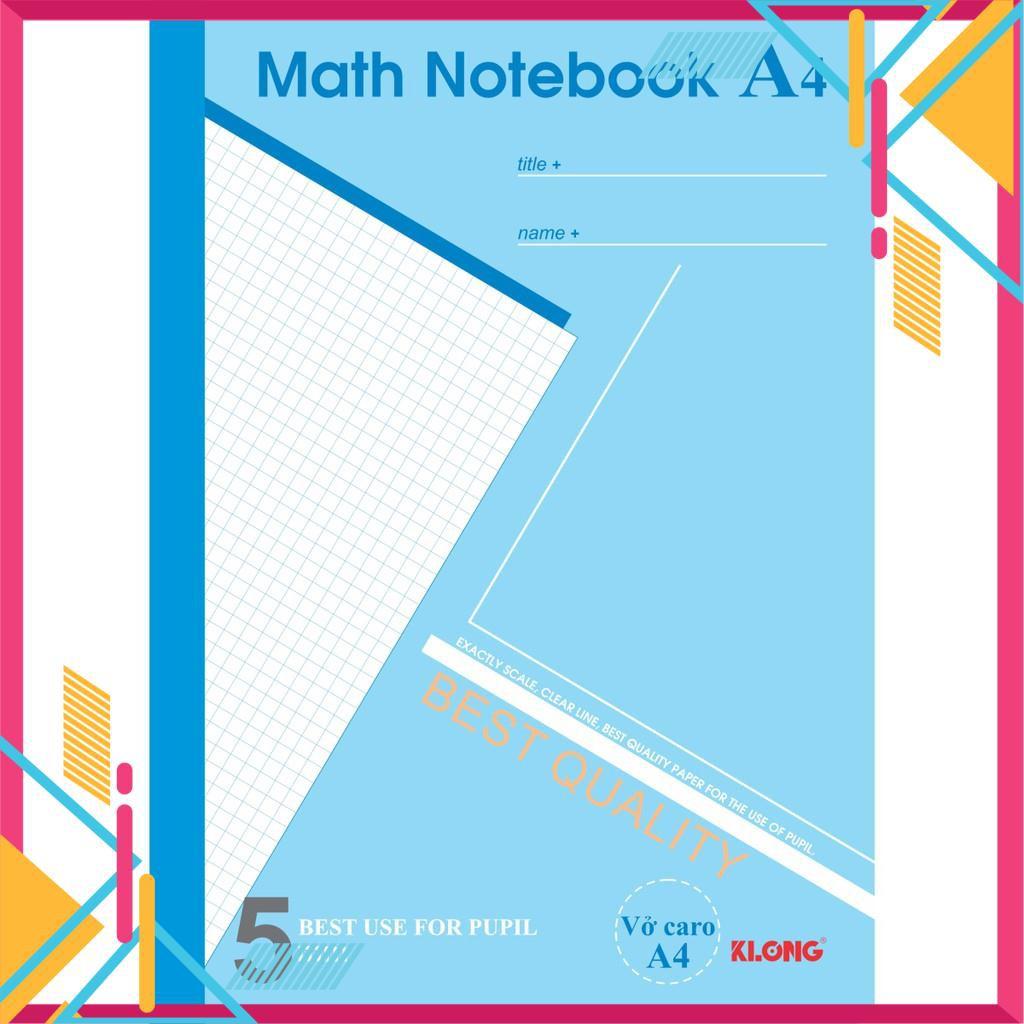 Vở caro Klong (5*5) 200tr 70/92 Math Notebook; MS: 298