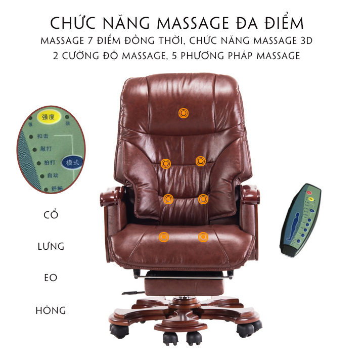 [ Đẳng Cấp ] Ghế Chủ Tịch Phân Khúc Cao Cấp , Ghế Giám Đốc Massage 7 Điểm Có Điều Khiển , Ghế Mát-Xa Chủ Tịch ,Ghế Dành Cho Chủ Tịch