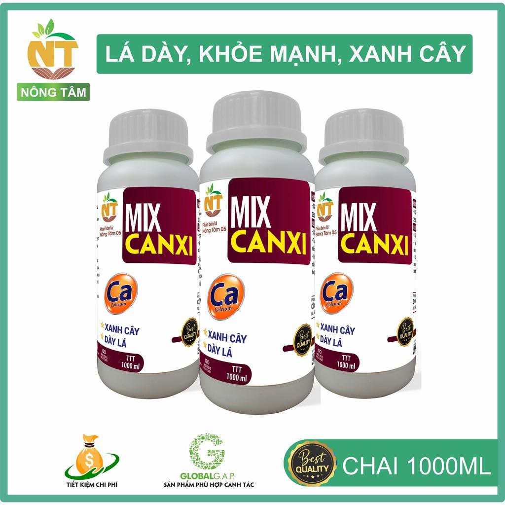 Phân bón lá bổ sung Canxi Mix chuyên dùng cho rau màu và cây ăn quả, chai 1000ml