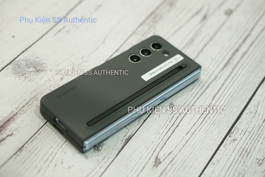 Ốp Samsung kèm bút Spen Fold 5 màu Đen xám - Hàng Chính hãng