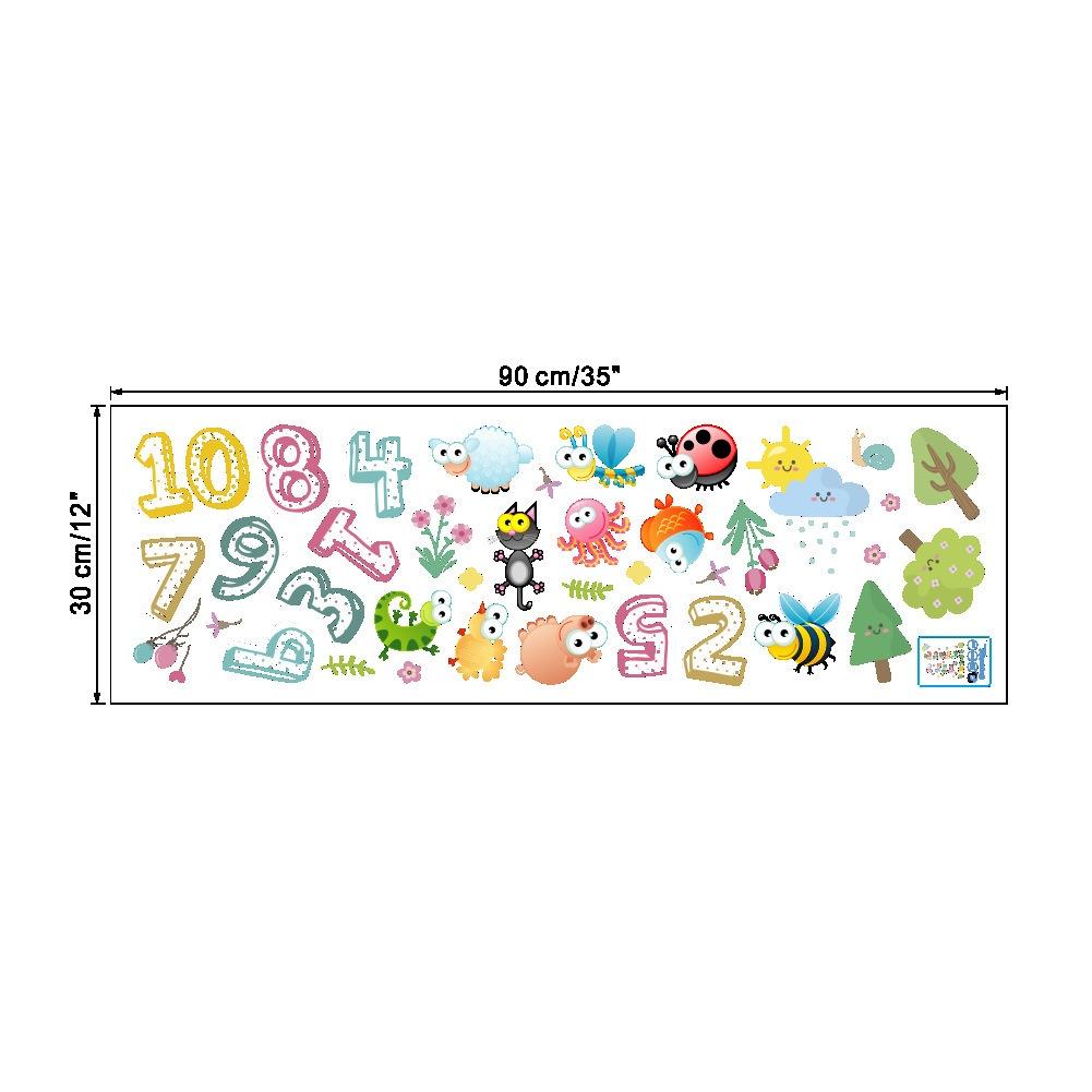 Decal Dán Trang Trí Bảng Chữ Số Cho Bé Yêu Của Bạn Mẫu Số 2 AmyShop
