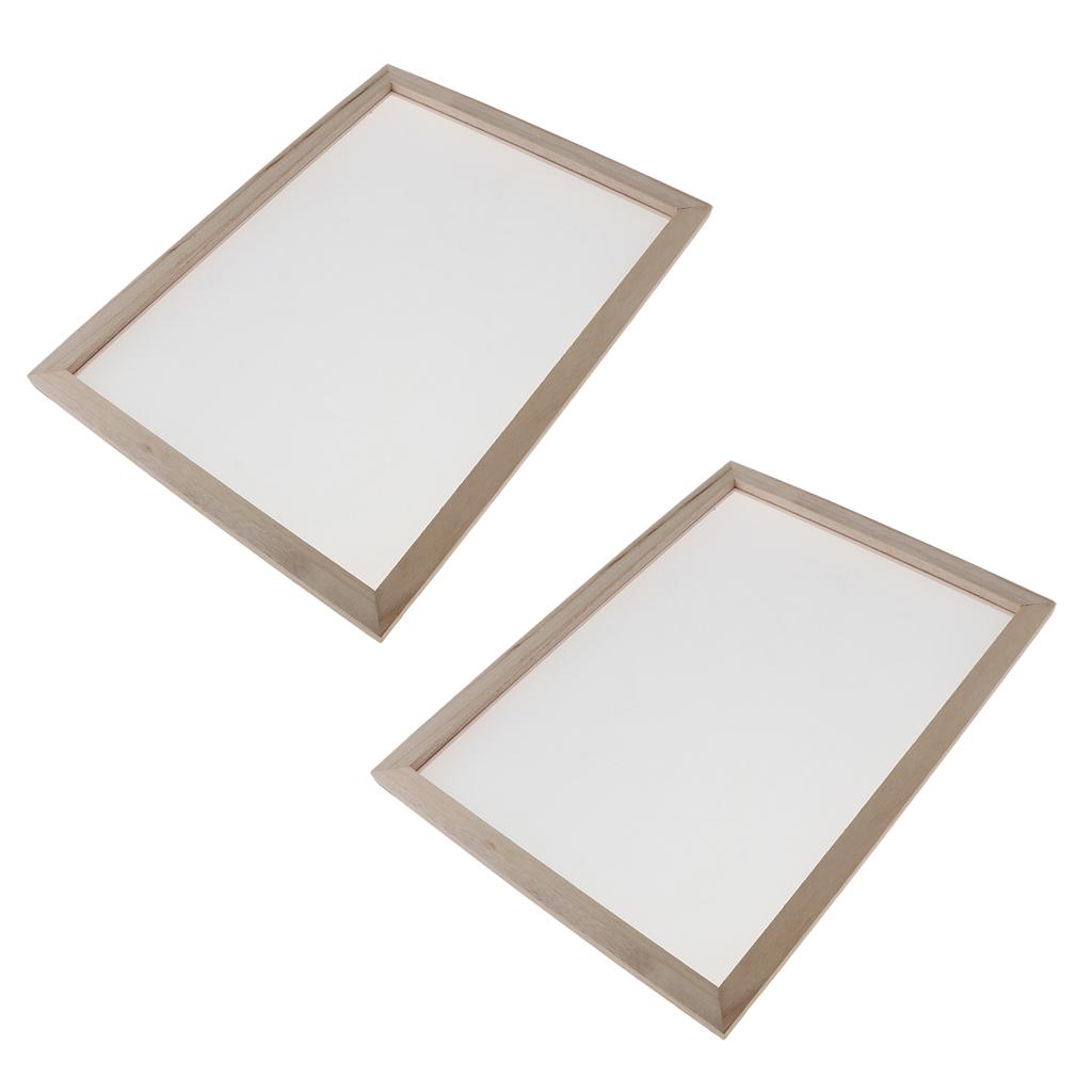 2X Giấy Gỗ Làm Khung Khuôn Mẫu Lưới Kid Giấy Thủ Công Nghệ Thuật DIY 30X40 Cm