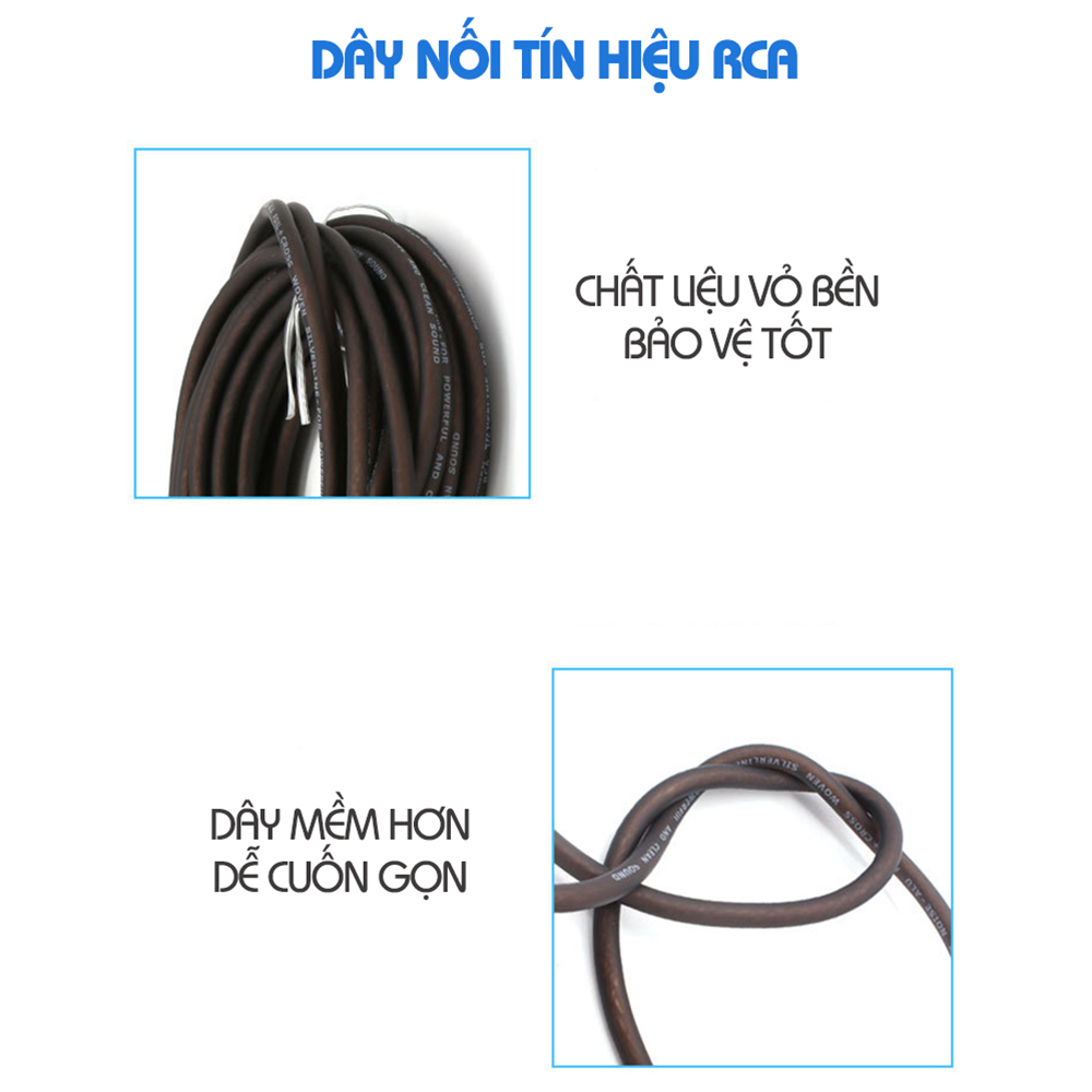 Jack RCA Nối Loa Ô Tô Màu Nâu