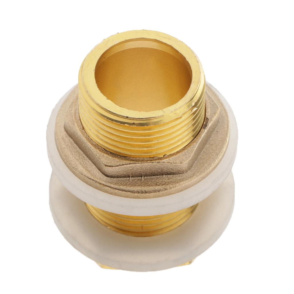 DN15 1/2‘’ Thread Water Tank Connector Bulkhead Fitting Leak-proof 45mm