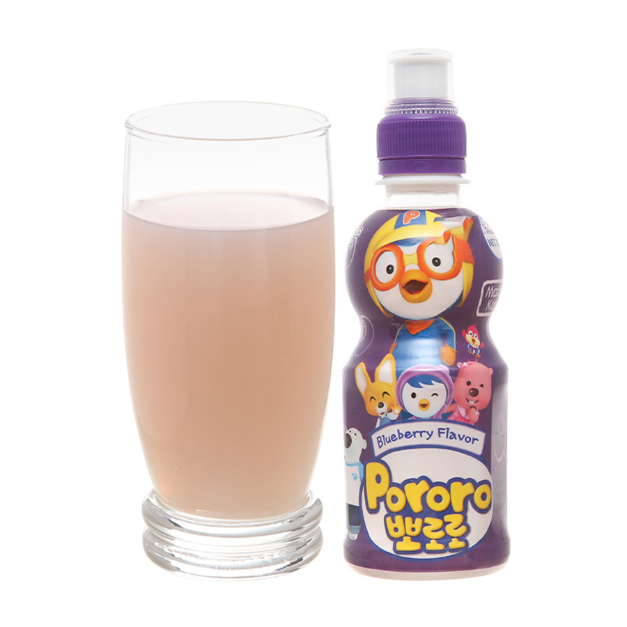 Thùng 24 Chai Nước Uống Pororo Hương Vị Việt Quất 235ml