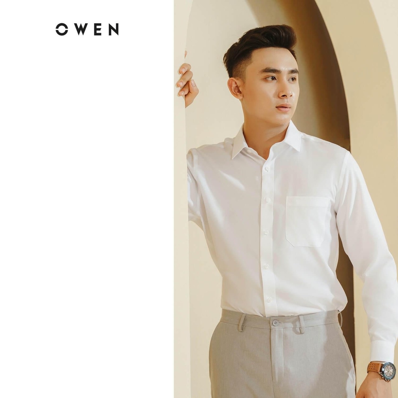 OWEN - Áo sơ mi trắng OWEN chất Nano không nhăn