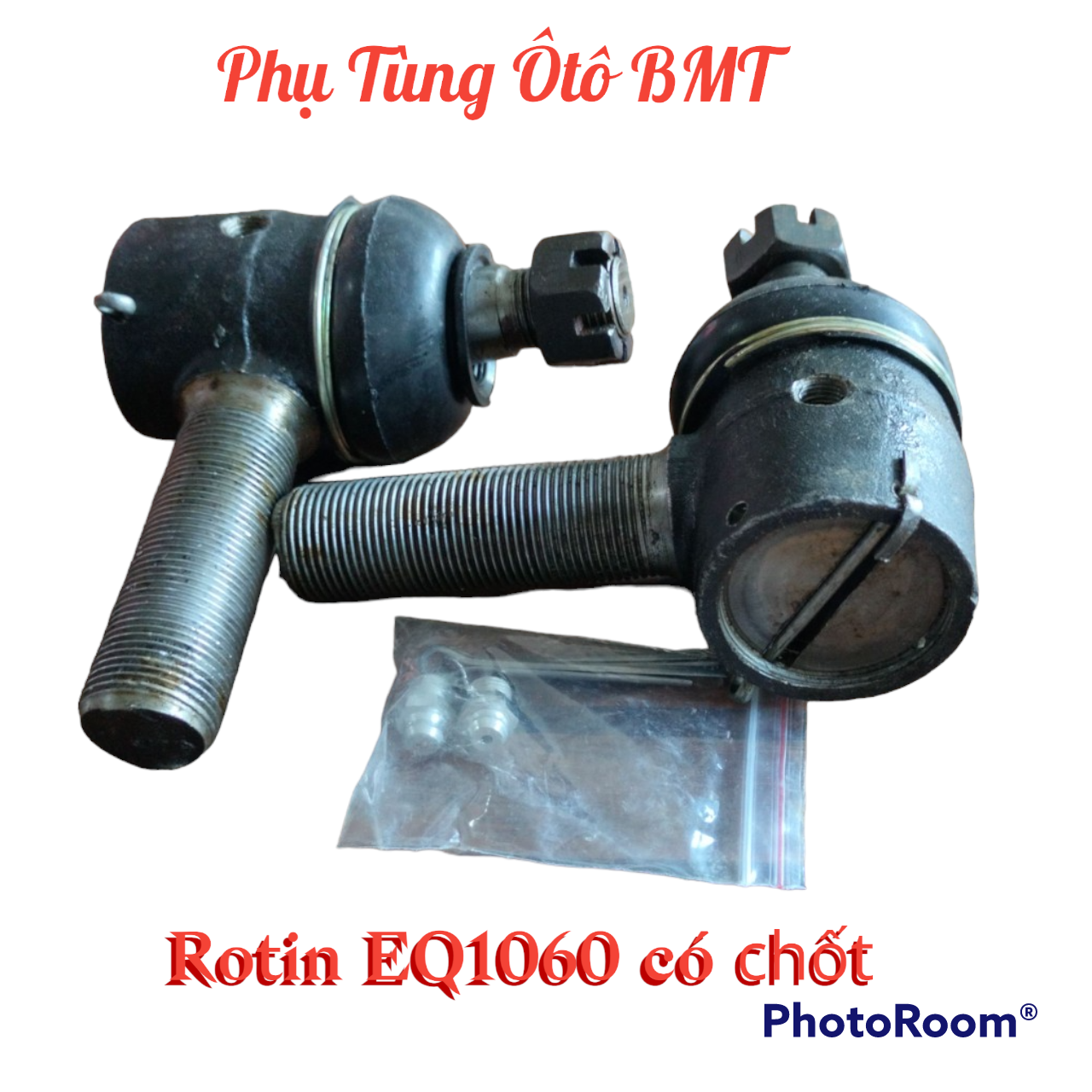 Một cặp (2 cái) Rotuyn (rô tin) lái dùng cho xe tải  2.5 tấn - 3.5 tấn, BJ1060, gai ngoài 22mm, côn 18mm