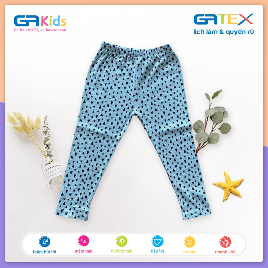 Set Combo 2 Quần Legging Họa Tiết GATEX Cotton Cao Cấp Trẻ Em GAKIDS từ 4 đến 14 tuổi