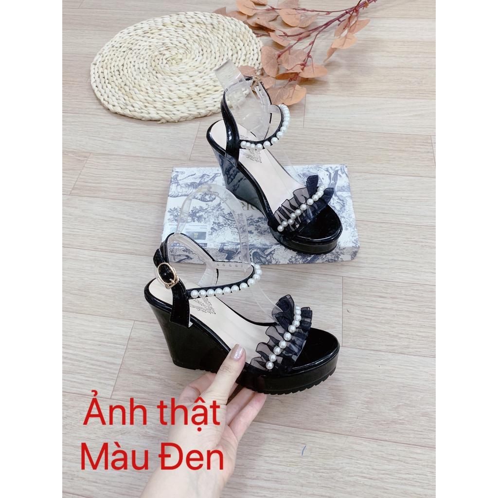 Sandal nữ quai bèo ngọc đế xuồng 10 phân (Mã 951 - quai bèo ngọc