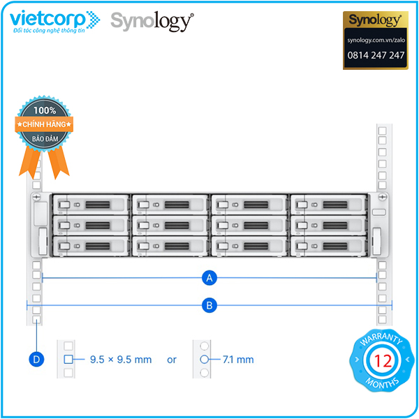 Phụ kiện Rail Kit NAS Synology RKS-02 - Hàng Chính Hãng