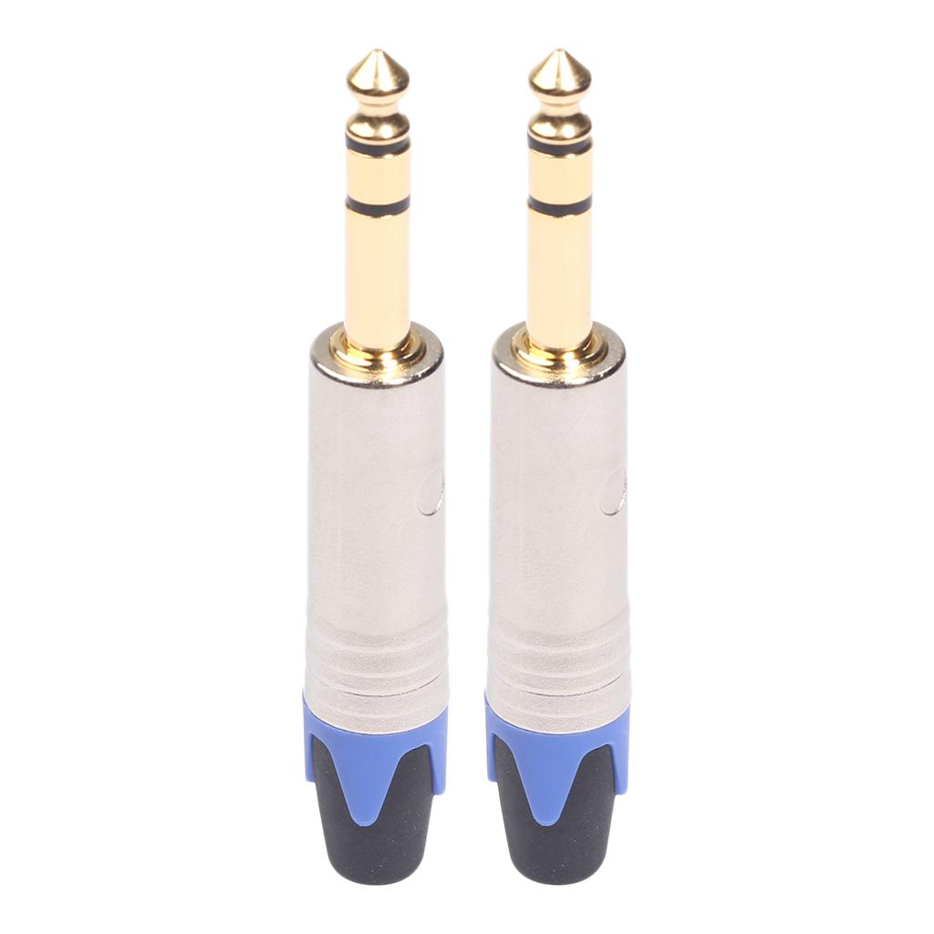 6.35mm Stereo Jack Connector For DIY Audio Soldering Adapter For Microphone