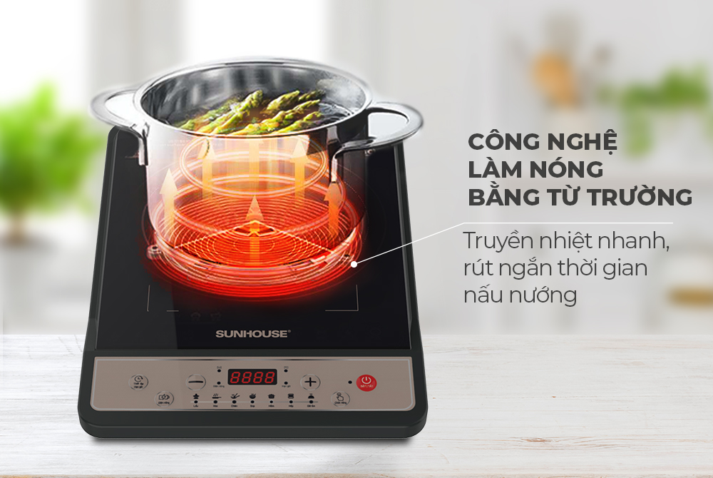 Bếp Từ Đơn Sunhouse SHD6157 - Kèm Nồi Lẩu - Hàng Chính Hãng