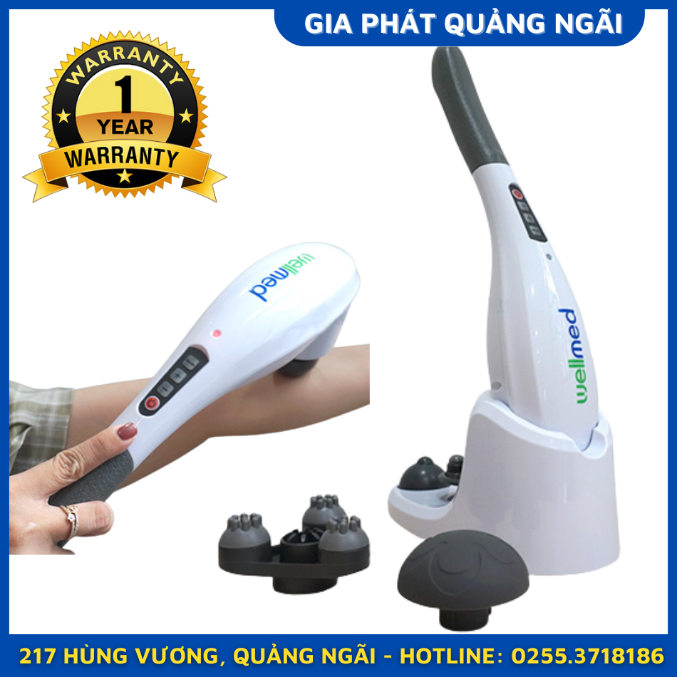 MÁY MASSAGE TOÀN THÂN KHÔNG DÂY 4 ĐẦU 5 CHẾ ĐỘ CẦM TAY BẢO HÀNH 24 THÁNG