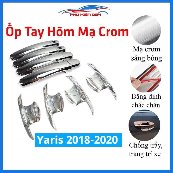 Ốp tay hõm mạ crom Yaris 2018-2019-2020 sáng bóng chống trầy bảo vệ cửa xe ô tô