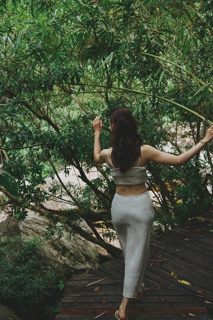 Áo Croptop Linen Lanh TOP208 thời trang thiết kế Hity