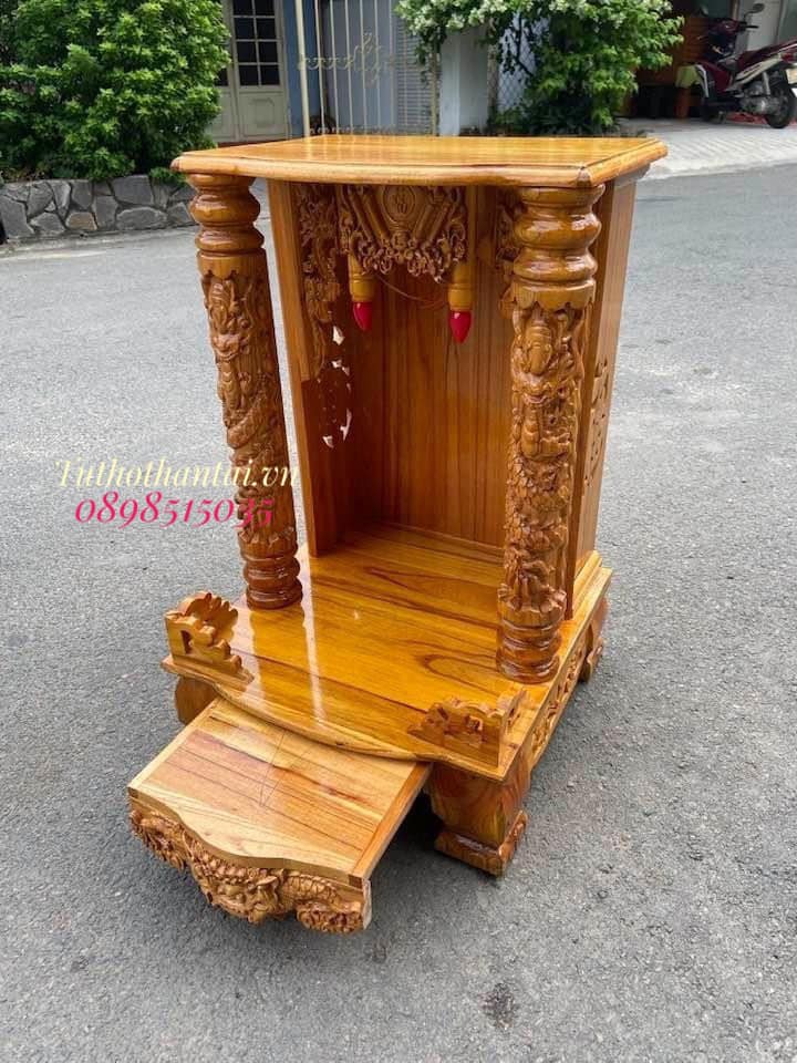 Bàn thờ thần tài ông địa 42 x 68CM, ngăn kéo bệ