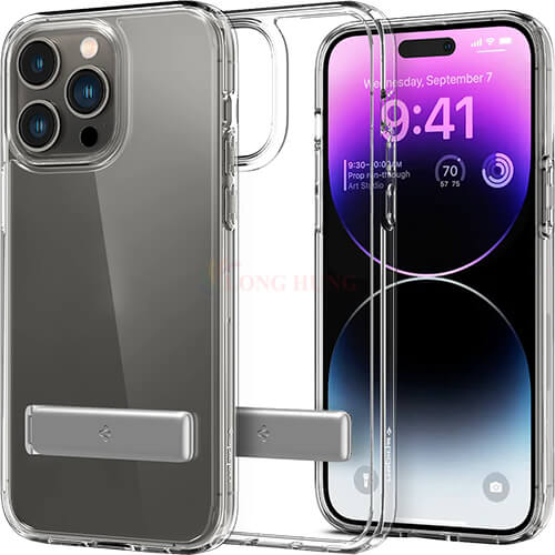 Ốp lưng chống sốc tích hợp chân đế hỗ trợ sạc không dây Spigen Ultra Hybrid S iP 14 Series - Hàng chính hãng