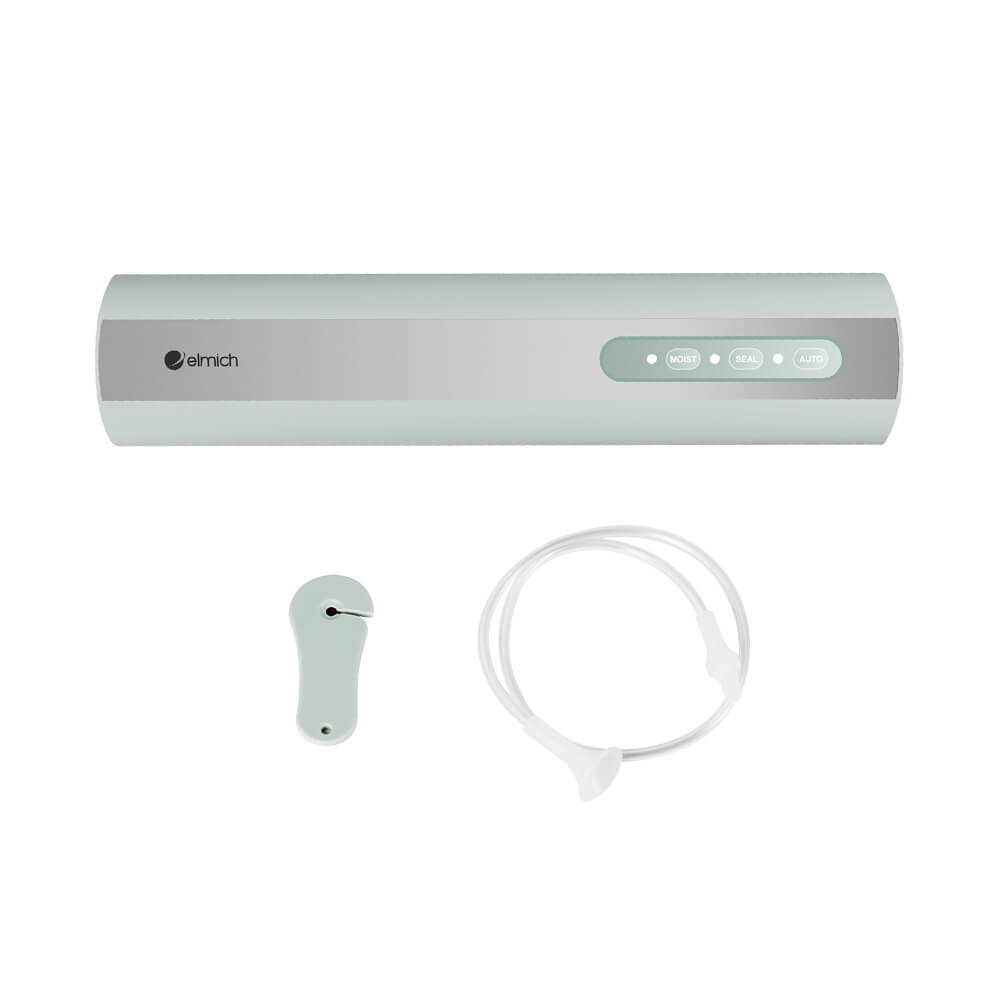 Máy hút chân không gia đình Elmich VSE-8582, thiết kế nhỏ, gọn nhẹ, thuận tiện cất vào tủ bếp và di chuyển, thao tác đơn giản và có hút hộp riêng  - Hàng chính hãng