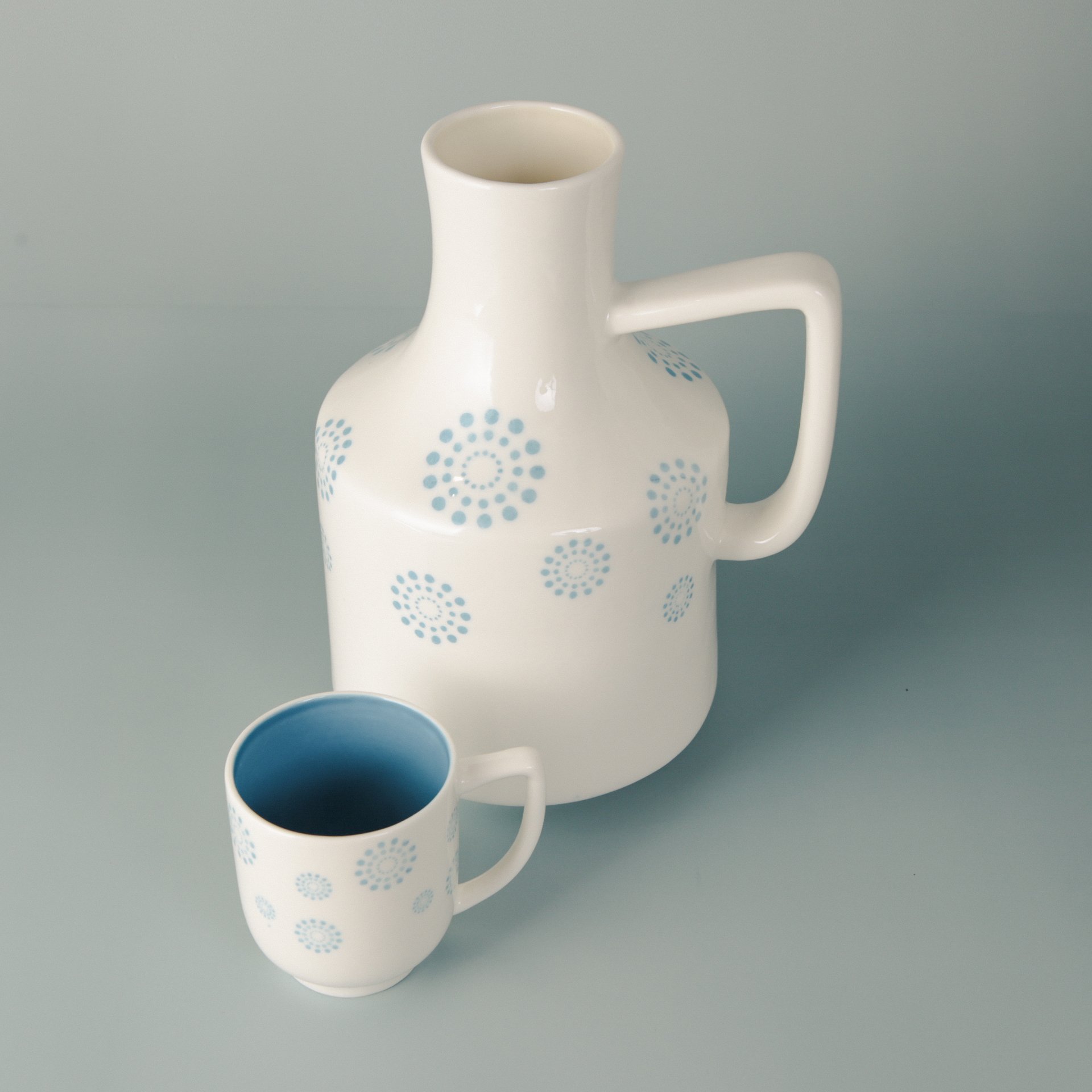 Bộ bình trà/bình rót sữa gốm Chu Đậu phong cách châu Âu hiện đại