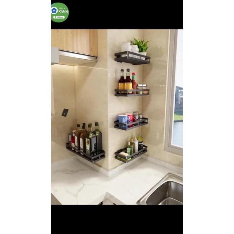 KỆ SẮT DÁN TƯỜNG ĐỂ GIA VỊ HÌNH CHỮ NHẬT MẪU MỚI SIÊU HOT