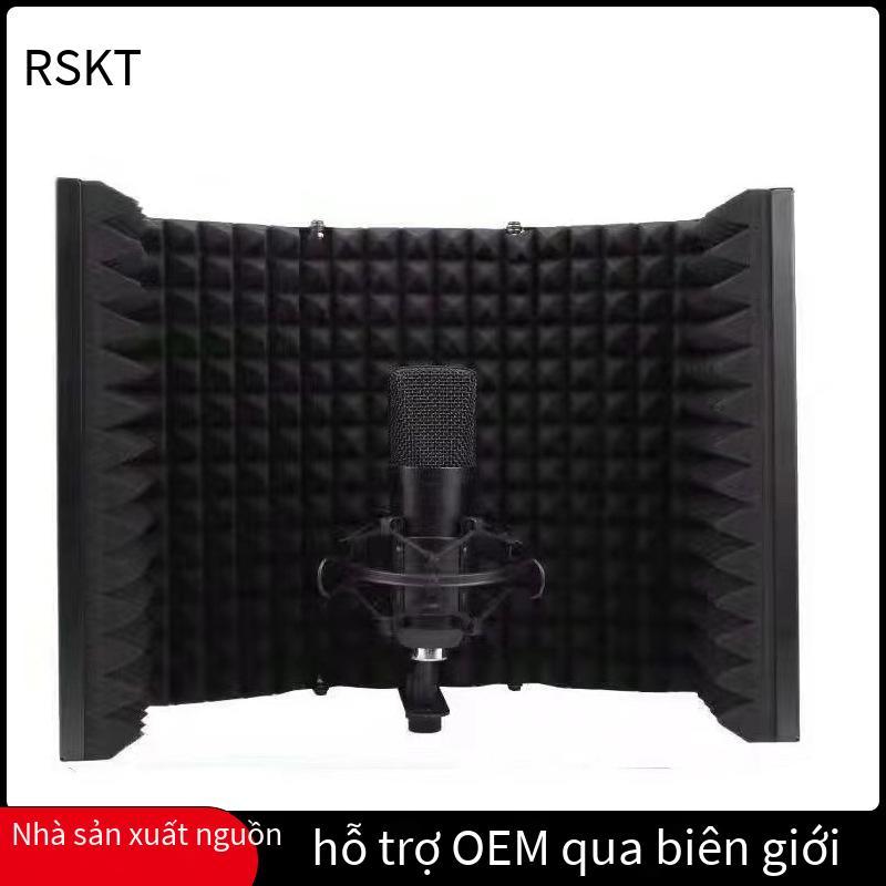 Giá thấp nhất bán trực tiếp kim loại năm cửa vỏ cách âm micrô giảm tiếng ồn cửa chống gió màn hình thu âm phòng thu màn hình hấp thụ âm thanh