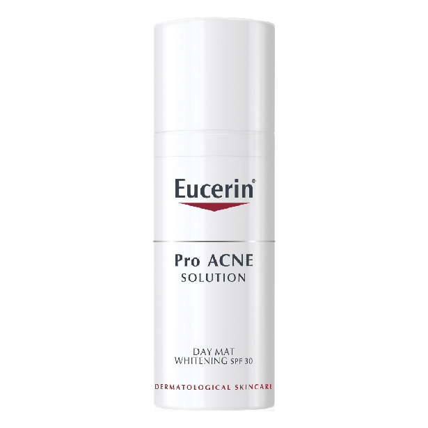 Kem Dưỡng Trắng, Chống Nắng Ban Ngày cho Da Mụn Eucerin Pro ACNE Solution Day Mat Whitening SPF 30 (50 ml)