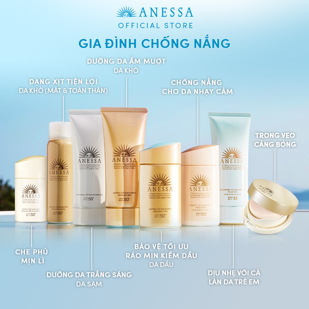 Kem nền trang điểm chống nắng dưỡng da Anessa dạng nén SPF50+ PA+++ 10g