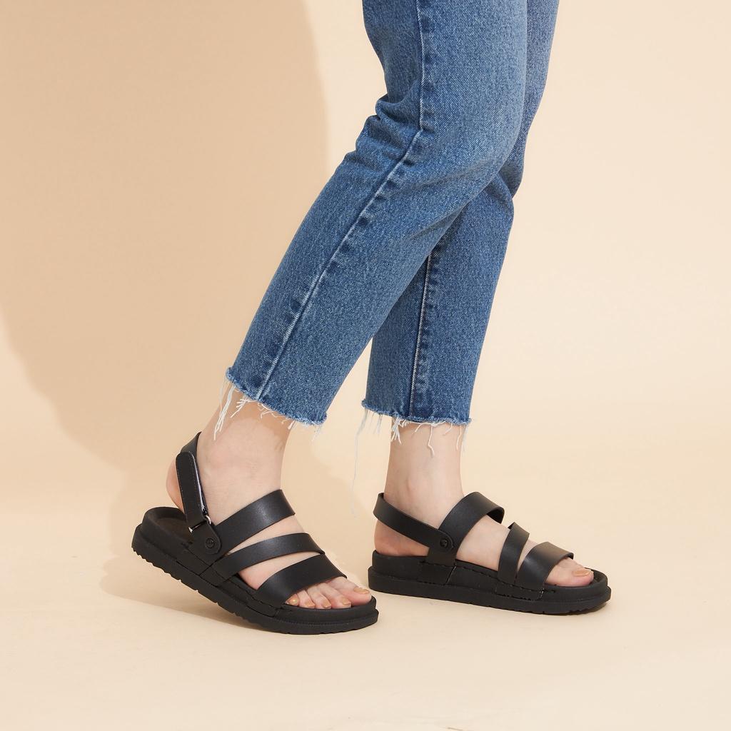 Giày MWC 2954 - Giày Sandal Đế Cao 3p, Sandal Quai Ngang Chéo Cách Điệu Thời Trang