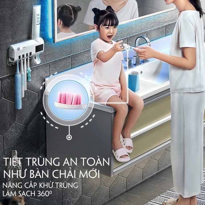Giá treo bàn chải, Kem đánh răng khử khuẩn tia UV công nghệ cao Châu Âu