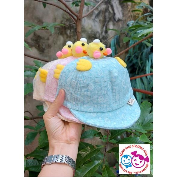 Mũ lưỡi trai GÀ BÔNG vải cotton mềm mịn cho bé từ 0-15 tháng tuổi