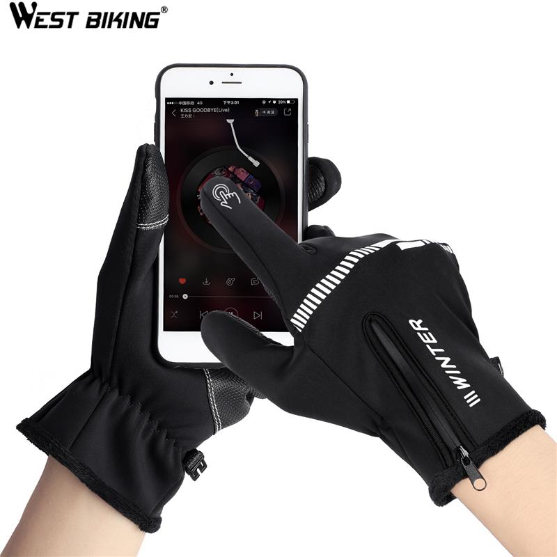 Tây Đạp Xe Mùa Đông Găng Tay Xe Đạp Cảm Ứng Màn Hình MTB Xe Đạp Găng Tay Ấm Áp Nhiệt Trượt Tuyết Cá Câu Thể Thao Nam Nữ Xe Đạp Xe Máy Găng Tay