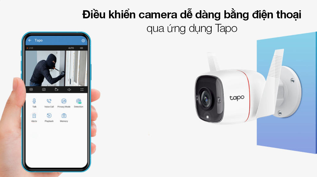 Camera Wi-Fi An Ninh Ngoài Trời Tp-link Tapo C310 Độ Phân Giải 3MP | Hàng Chính Hãng | Màu Trắng