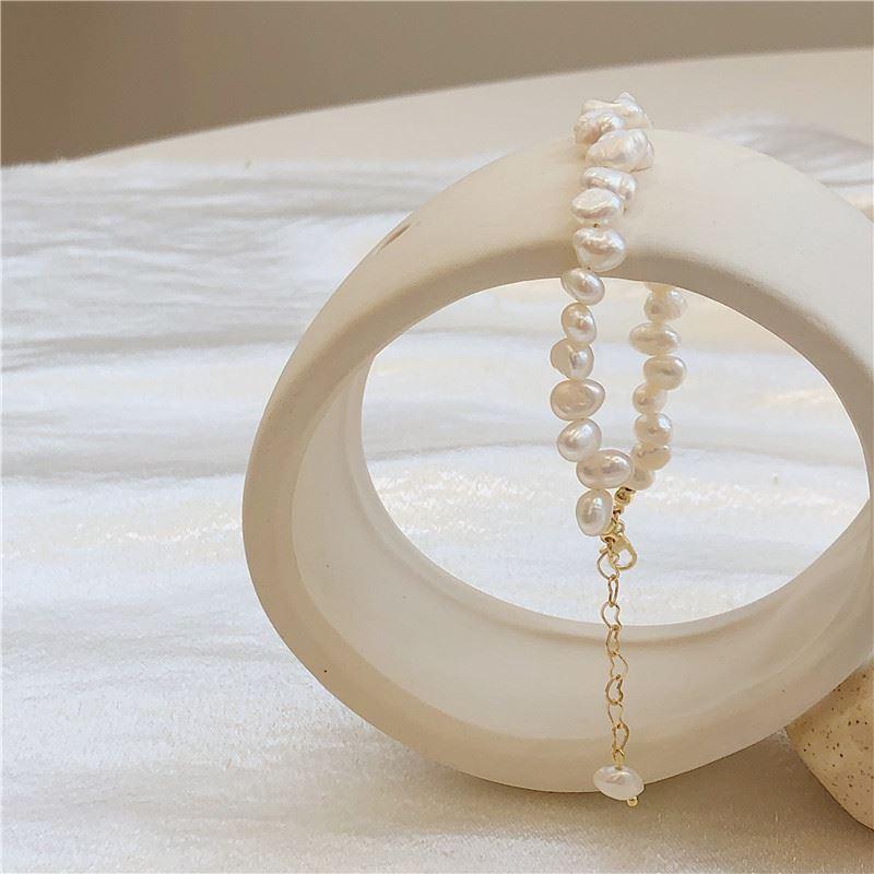 Vòng Tay Lắc Tay Hạt Ngọc Nước Ngọt Pearl VT03 phong cách Hàn Quốc sang chảnh phụ kiện trang sức thời trang đẹp