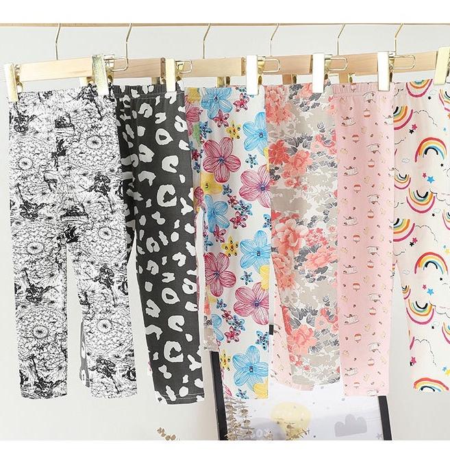 QT1 Size100-150 (12-30kg) Quần legging bé gái (Quần thun co giãn tốt) Thời trang trẻ Em hàng quảng châu