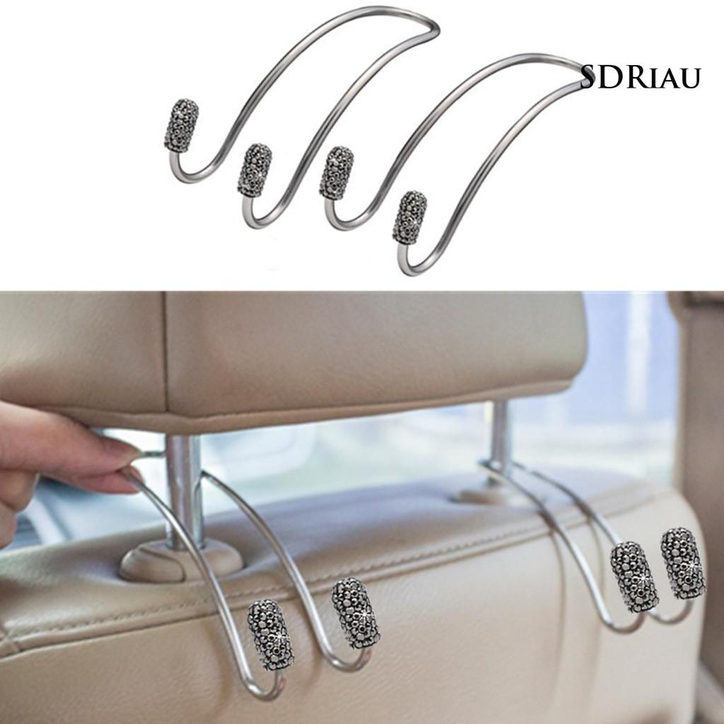 Bộ 2 Móc Treo Đồ Gắn Sau Ghế Xe Hơi Bằng Thép Không Gỉ