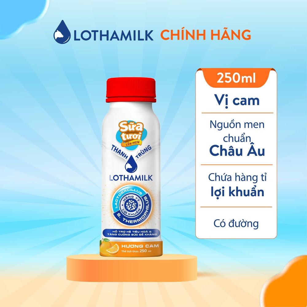 [KM] Sữa tươi lên men Lothamilk chai 250ml