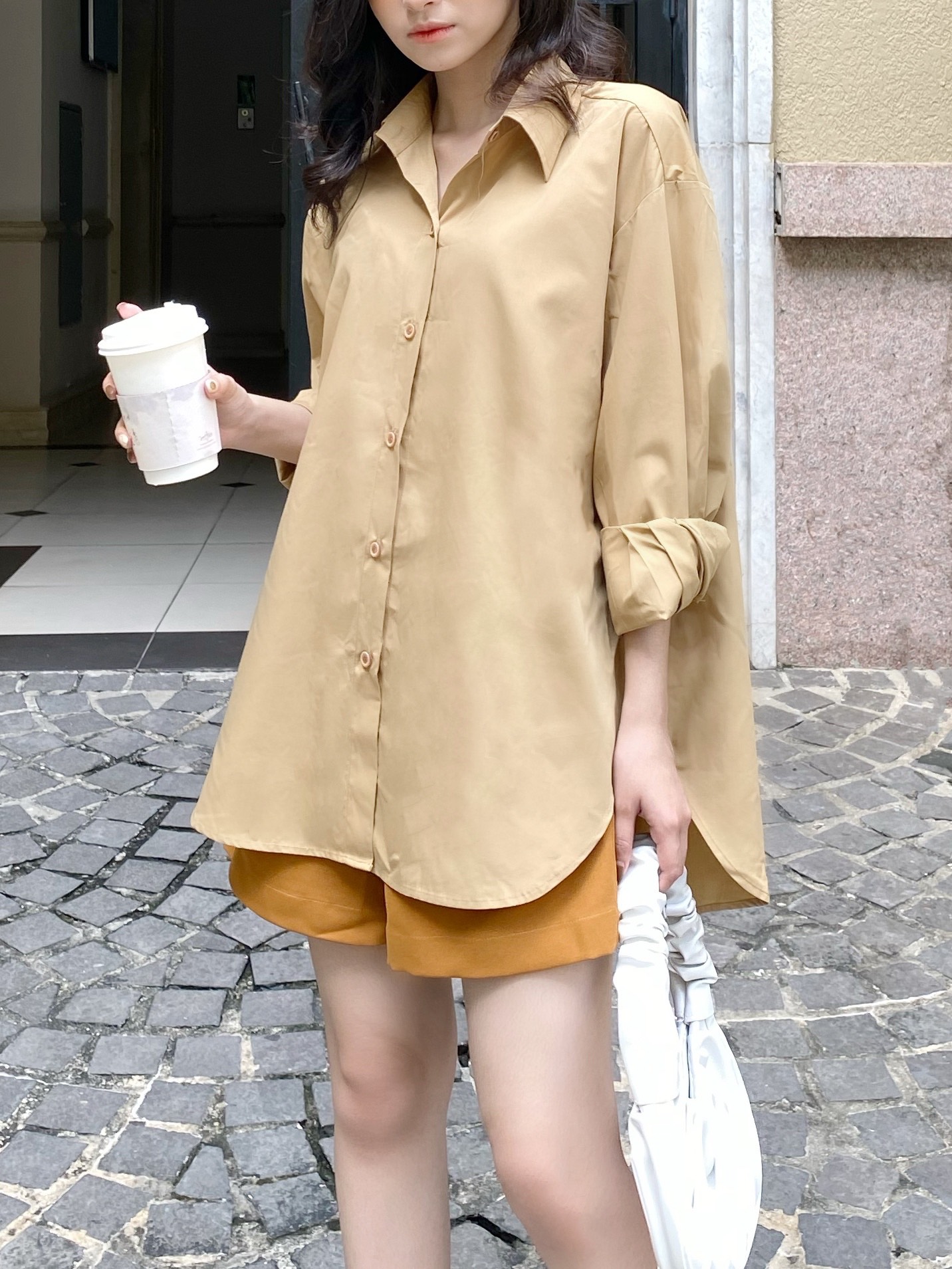 YU CHERRY | Áo nữ Basic Cotton Shirt YA381