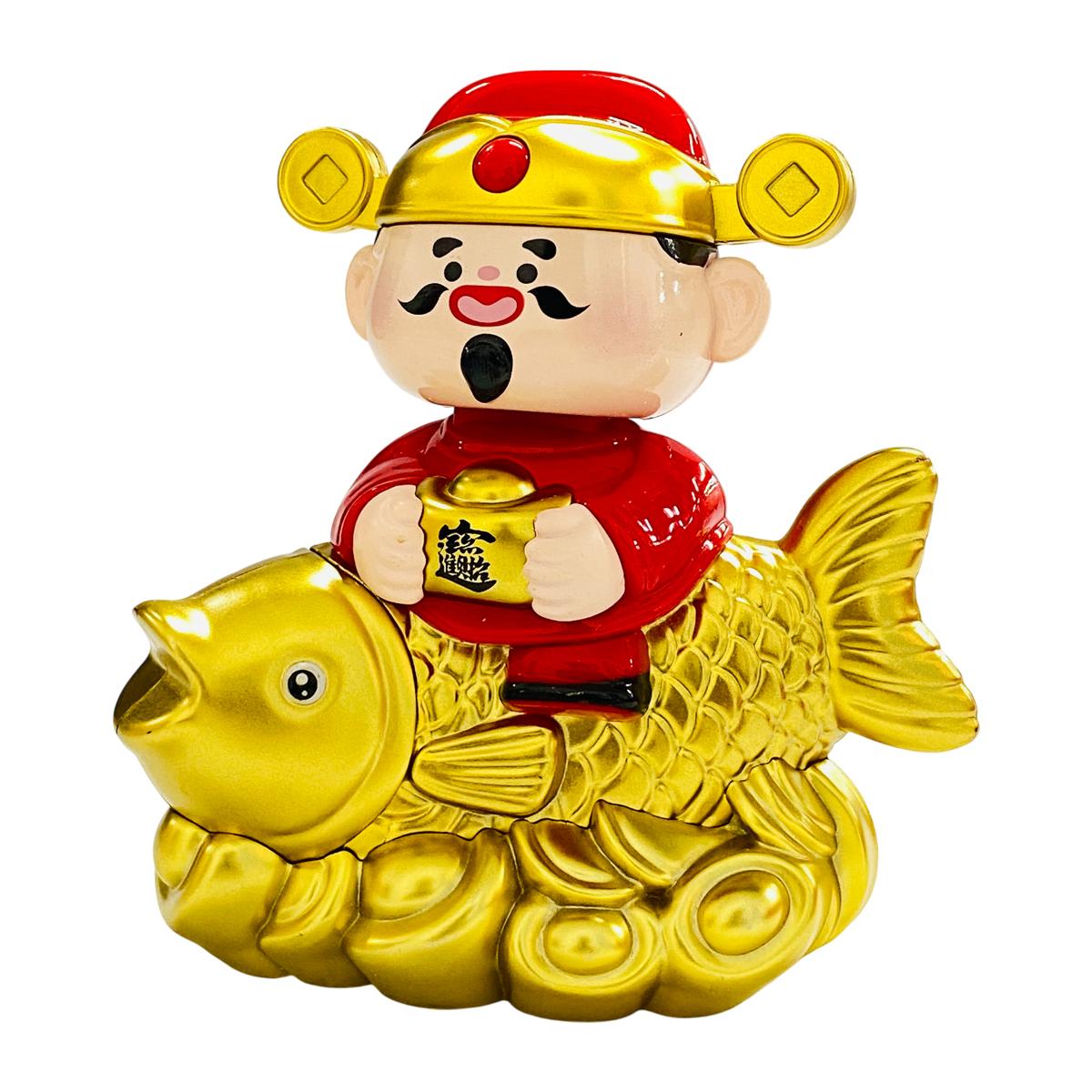 Tượng Thần Tài Cá Lắc - Trang Trí Tết - 8806 - Cá Vàng