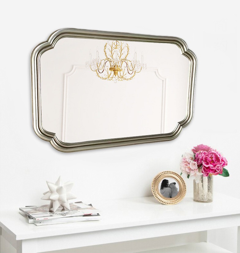 Gương trang trí, gương nhà tắm PU869B, Kích thước 60*90 cm