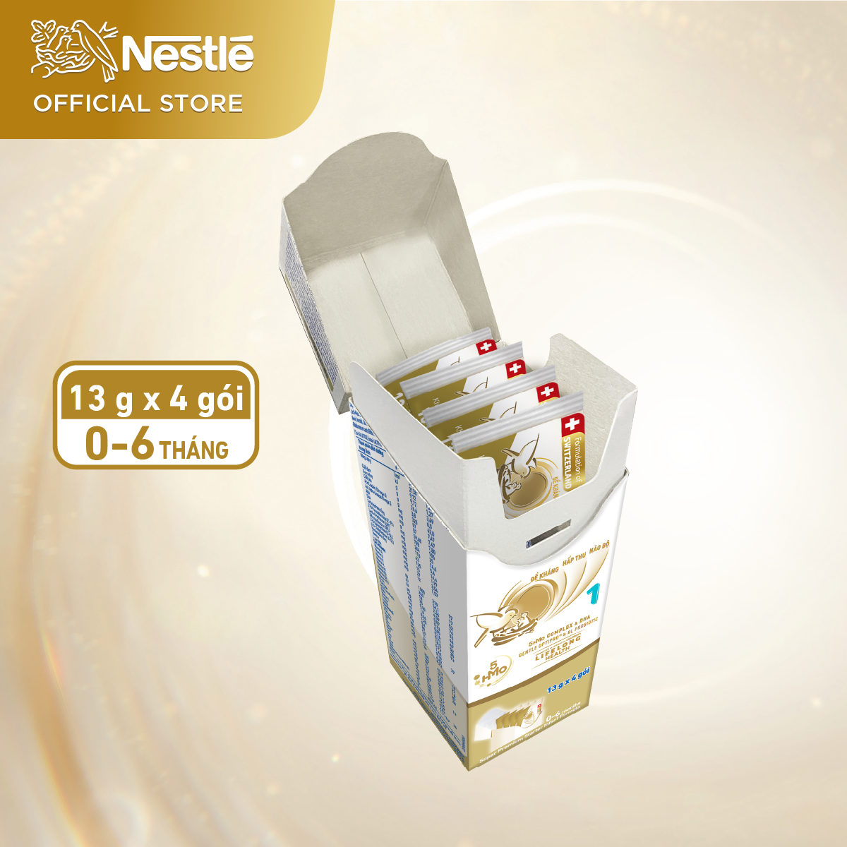 Sữa bột Nestlé NAN SupremePro 1 Hộp 4x13g với 5HMO &amp; đạm Gentle Optipro nhập khẩu từ Đức
