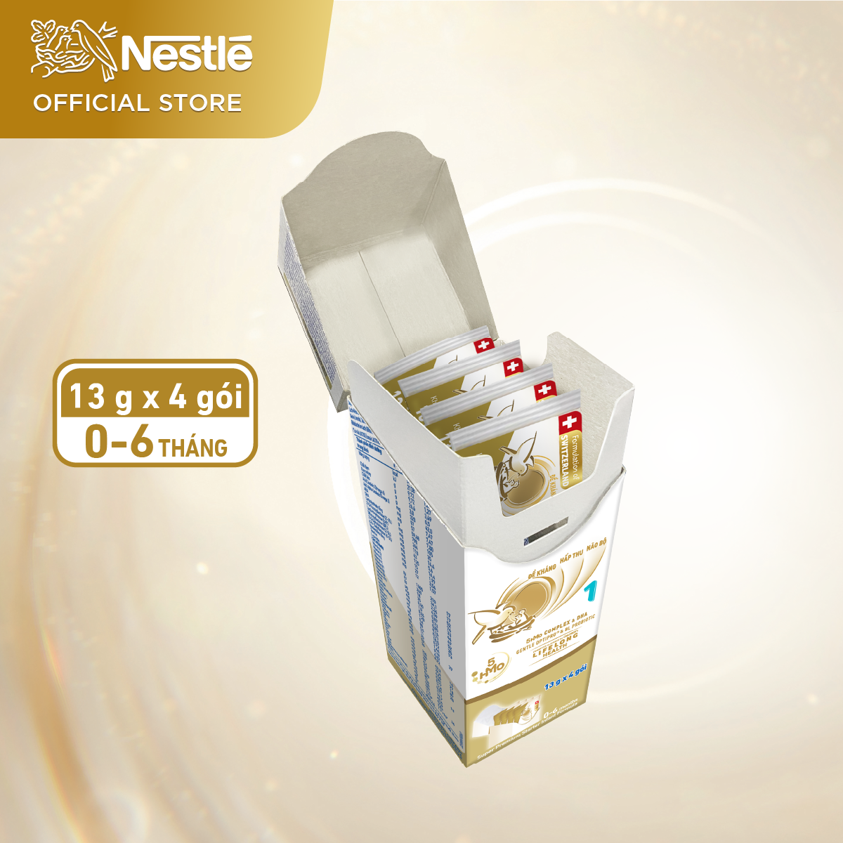 Sữa bột Nestlé NAN SupremePro 1 Hộp 4x13g với 5HMO & đạm Gentle Optipro nhập khẩu từ Đức