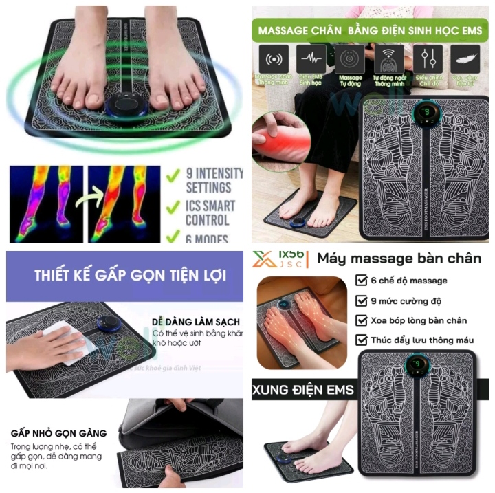 CHIẾC THẢM MASSAGE CHÂN 6 CHỨC NĂNG MASSAGE THƯ GIÃN GIẢM ĐAU MỎI CHĂM SÓC SỨC KHỎE MẪU MỚI HÀNG LOẠI TỐT 