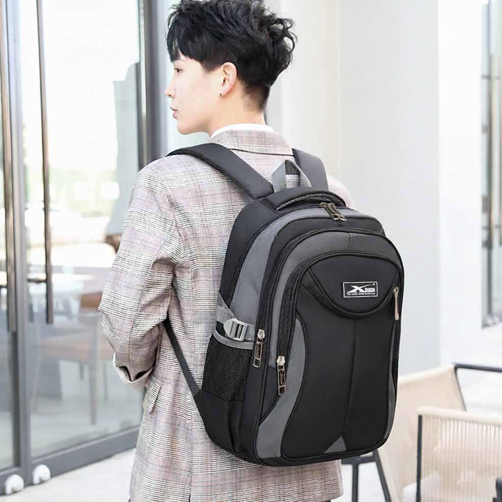 Balo laptop 15.6 inch chống nước Xbags Naituo đen – Balo nam đi học đi làm cao cấp tiện lợi bền đẹp XB2002